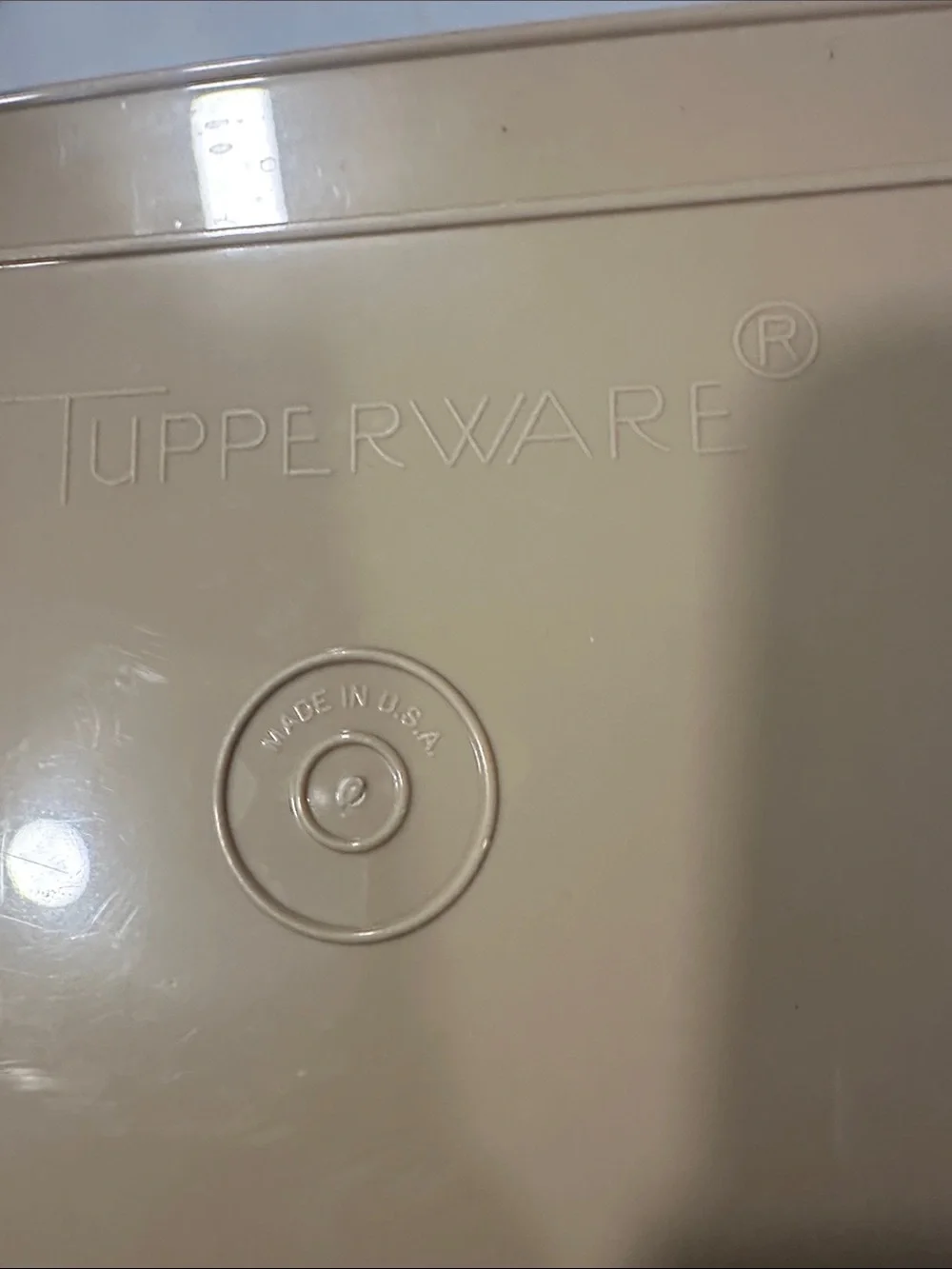 Tupperware Beige Egg Organizer with White Trays and Lid